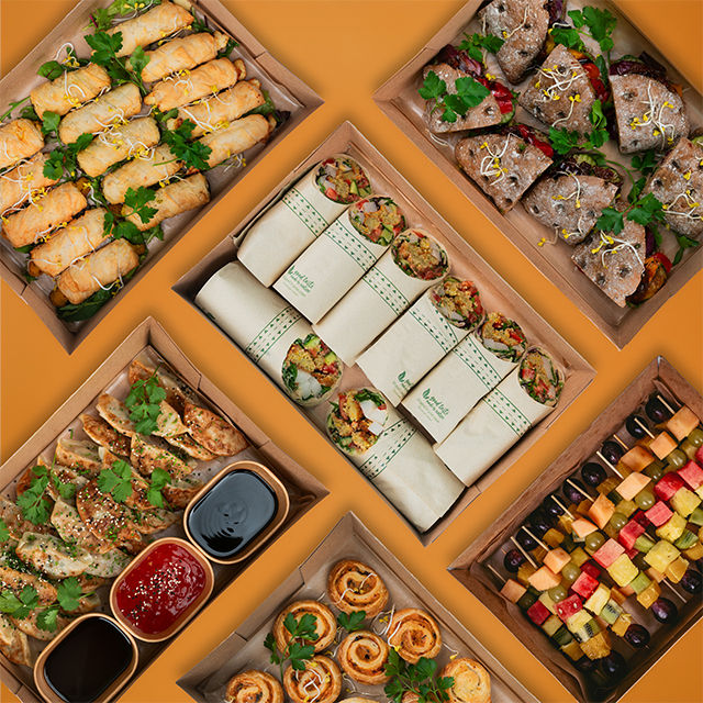 Das Bild zeigt das Vegan / Veggie Bundle für 10 bis 12 Personen.
